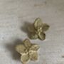 Dainty Gold Flower Stud Earrings, thumbnail 2 of 4