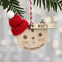 Cat's Wooden First Christmas Decoration, thumbnail 2 of 2