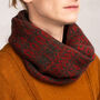 Grey Knitted Snood Inspired By Nature Unisex, thumbnail 6 of 12