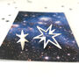 Sterling Silver Mismatched Northern Star Earrings, thumbnail 11 of 12