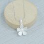 Sterling Silver Hibiscus Pendant, thumbnail 2 of 4