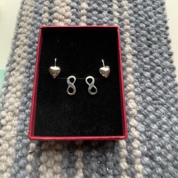 Love Forever Earrings In Sterling Silver, 2 of 4