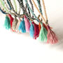 Tassel Stretch Colourful Crystal Bracelets, thumbnail 8 of 12