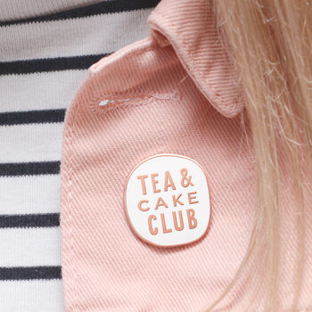 'Tea And Cake Club' Enamel Pin, 5 of 6