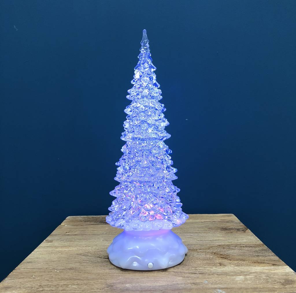 Colour Changing Tree Ornament With Glitter By Garden Selections ...