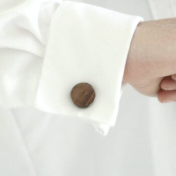 Personalised Silver Cufflinks – Engraved Wedding And Anniversary Gift For Him, 4 of 4