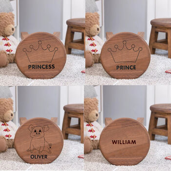 Personalised Wooden Stool For Children, 6 of 9