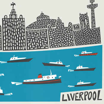 Liverpool Skyline Print, 3 of 6