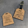 Personalised Engraved Wooden Luggage Tag, thumbnail 2 of 7