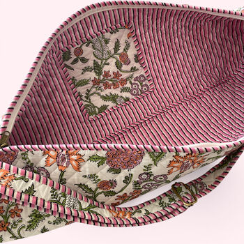 Yoga Mat Bag | White Garden Floral Print, 6 of 7