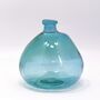 Recycled Glass Vase | 23cm Blown Glass | Eight Colours, thumbnail 3 of 12