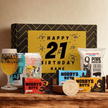 Personalised 21st Birthday Beer Gift Set, 3 of 11