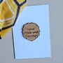 'Have Pride And Courage' Wooden Lion Token And Card, thumbnail 1 of 2