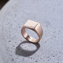 Personalised Unisex Silver Signet Ring, thumbnail 4 of 9