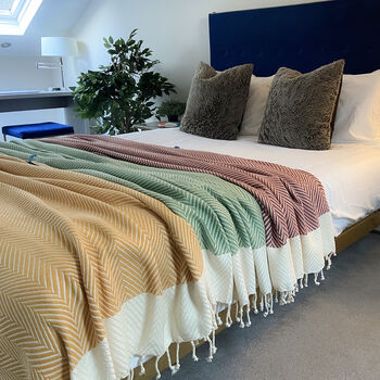 Handwoven Throw Blanket, Christmas Gift For Family, 11 of 12