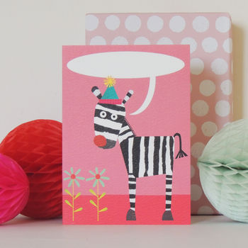 Personalised Bubble Zebra Card, 2 of 4