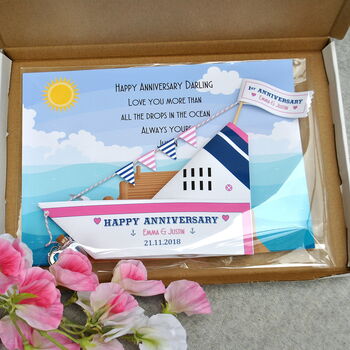 Personalised Anniversary Cruise Ship Card, 7 of 12