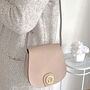 Small Genuine Leather Saddle Bag, Shoulder Bag, Cross Body Bag, thumbnail 3 of 5