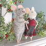 Christmas Mouse Couple Decoration, Set Of Two, thumbnail 3 of 6