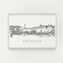 Aberdeen City Skyline Black And White Art Print, thumbnail 4 of 6