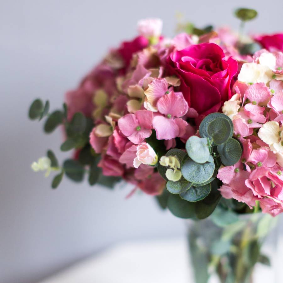 Faux Hydrangea And Rose Bouquet By Deluxe Blooms ...