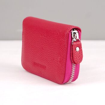 Personalised Mini Leather Card Holder Purse, 8 of 12