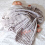 Personalised Grey Unisex Embossed Baby Blanket, thumbnail 2 of 8