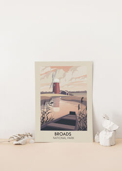 Broads National Park Travel Poster Art Print, 2 of 8