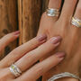 Personalised Birthstone Aura Magic Sterling Silver Spinning Ring, thumbnail 1 of 10