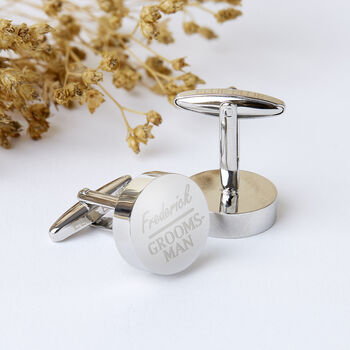 Personalised Grooms Party Wedding Cufflinks, 9 of 11