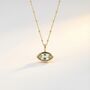 Siren’s Teardrop Green Quartz Necklace Gold Or Silver, thumbnail 4 of 4