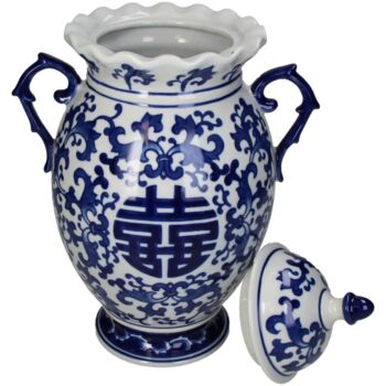 Ginger Jar Pot And White Blue Porcelain Chinoiserie, 6 of 7