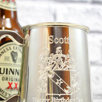 Personalised Family Crest Pewter Tankard, 3 of 6