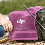 Personalised Embroidered Fishing Towel, thumbnail 1 of 6