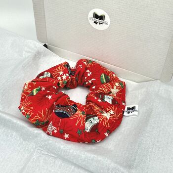 Baubles And Stars Festive Hair Scrunchie, 6 of 6