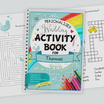 Personalised Wedding Activity And Colouring Book For Kids, 10 of 11