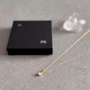 April Birthstone Diamond Gold Plated Necklace, 7 of 10