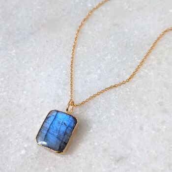The Rectangle Labradorite Necklace, 6 of 10