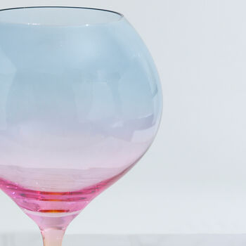 G Decor Set Of Four Gin Glasses With A Rainbow Hue, 3 of 3