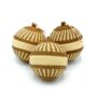 Brown And Natural Christmas Baubles Pack Of Three, thumbnail 2 of 8