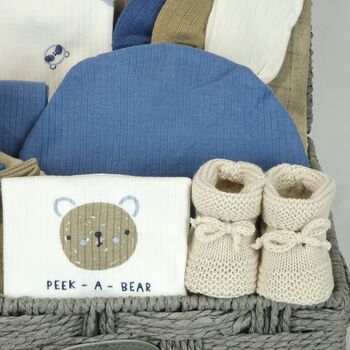 Peek A Bear New Baby Boy Gift Set Hamper, 5 of 7