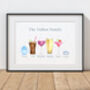 Personalised Family Drinks Print, thumbnail 5 of 9