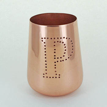 Copper Alphabet Letters Tea Light Holders By G Decor, 7 of 10