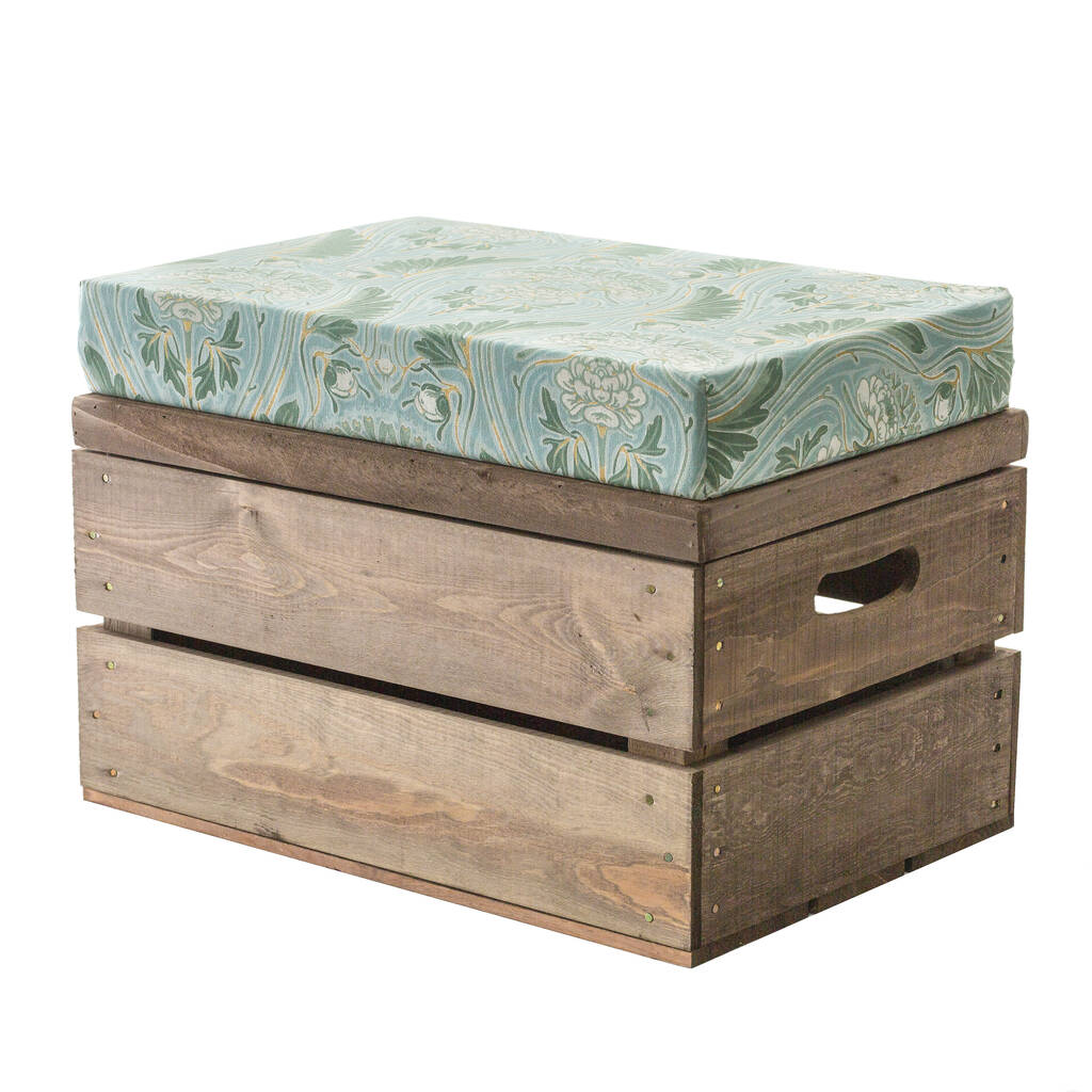 Vintage Style Apple Crate Seat, Three Inch Cushion By Vintage Crates