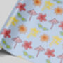 Blue Postcard Pattern Gift Wrap, thumbnail 4 of 8
