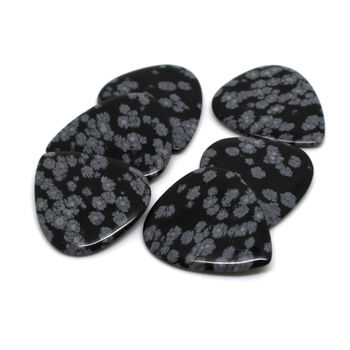 Snowflake Obsidian Guitar Pick In A Gift Box, 2 of 7