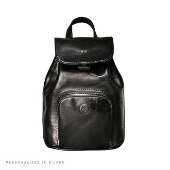 Personalised Women's Leather Small Rucksack 'Popolo', 2 of 12