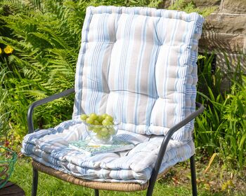 Oxford Stripe Garden Seat Pad Collection, 2 of 7