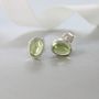 Peridot And Sterling Silver Stud Earrings, thumbnail 1 of 7