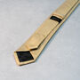 Champagne Gold Textured Tie Set And Socks Wedding Groomsmen Gift, thumbnail 5 of 6